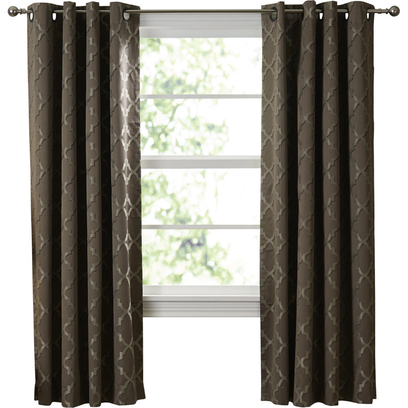 Kingston Upon Thames Geometric Blackout Single Curtain Panel & Reviews